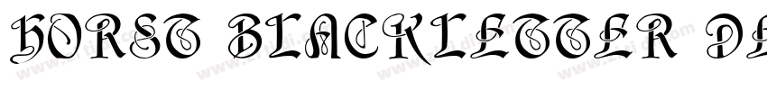 Horst Blackletter De字体转换